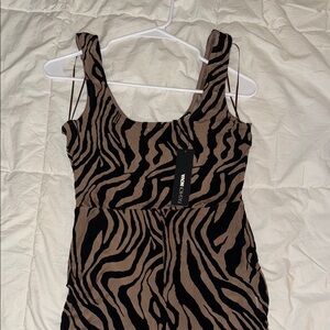 Fashion Nova Animal Print Jumpsuite